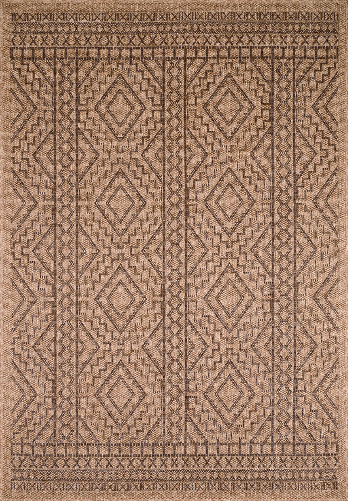 Natural jute effect rug with geometric pattern Nazar rugs
