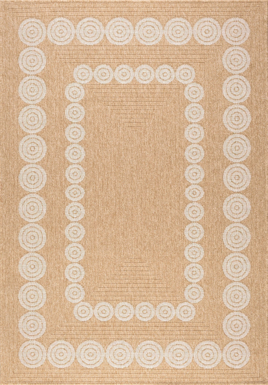 Alfombra efecto yute con estampado geométrico blanco Alfombras Nazar