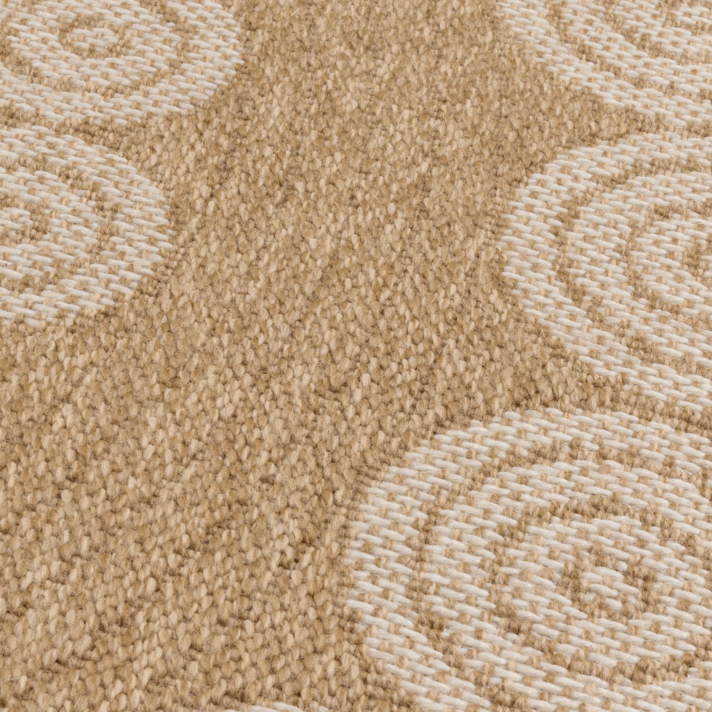 Alfombra efecto yute con estampado geométrico blanco Alfombras Nazar