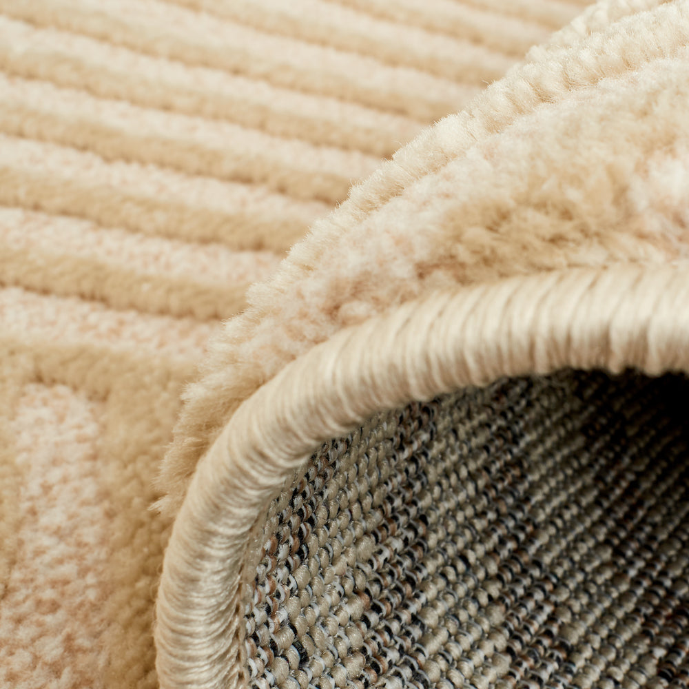Alfombra interior pelo gofrado beige de Nazar rugs