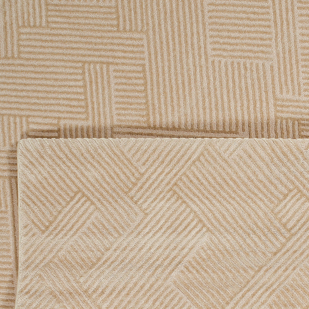 Alfombra interior pelo gofrado beige de Nazar rugs