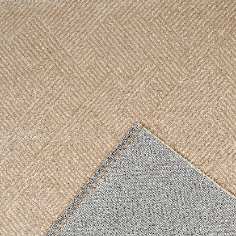 Alfombra interior pelo gofrado beige de Nazar rugs