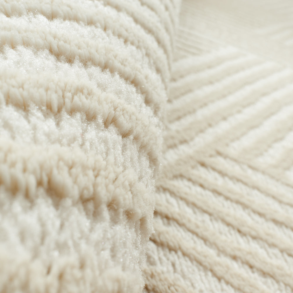 Alfombra interior pelo gofrado crema Nazar rugs