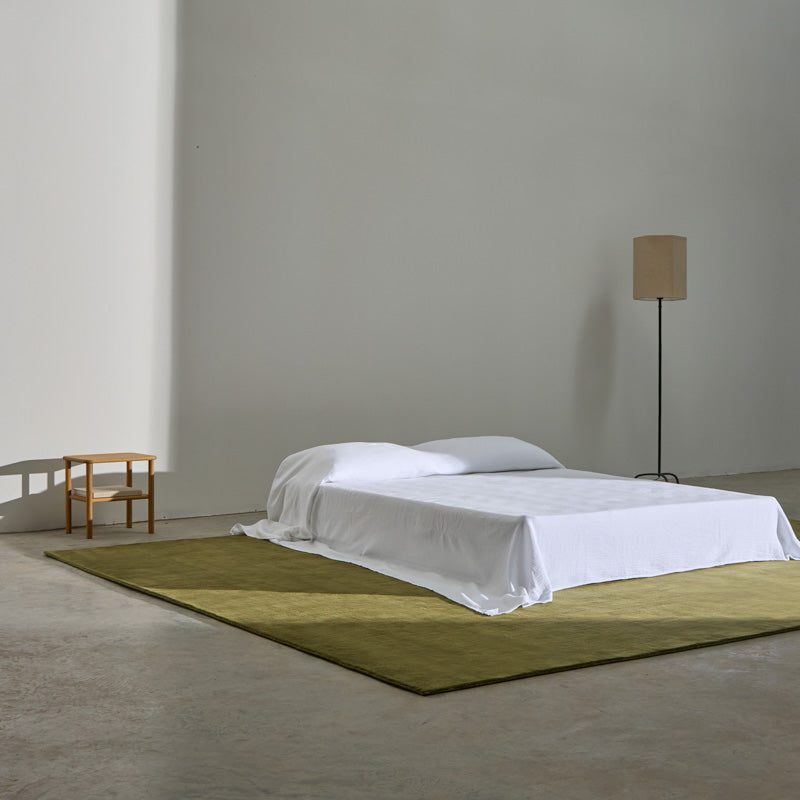 Tapis 100% Laine Nouvelle-Zélande - Vert Olive