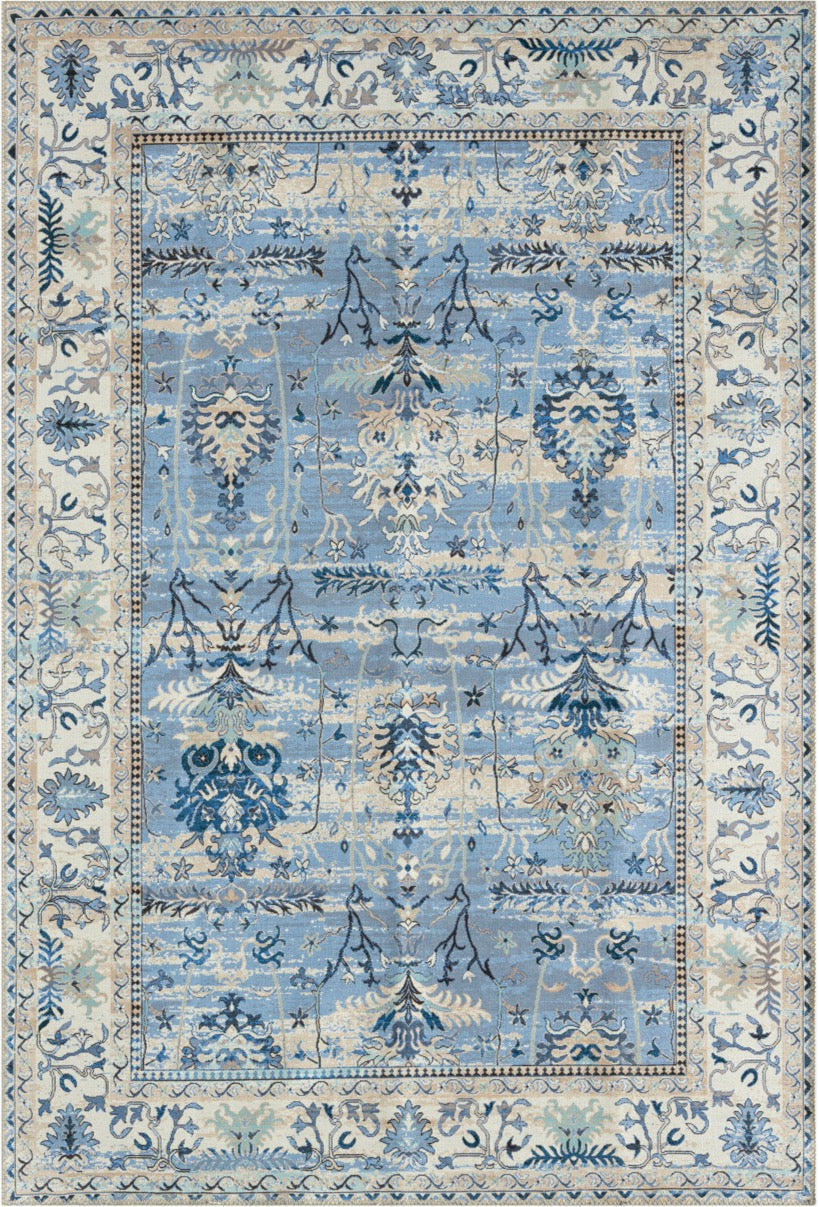 Blue washable rug Nazar rugs