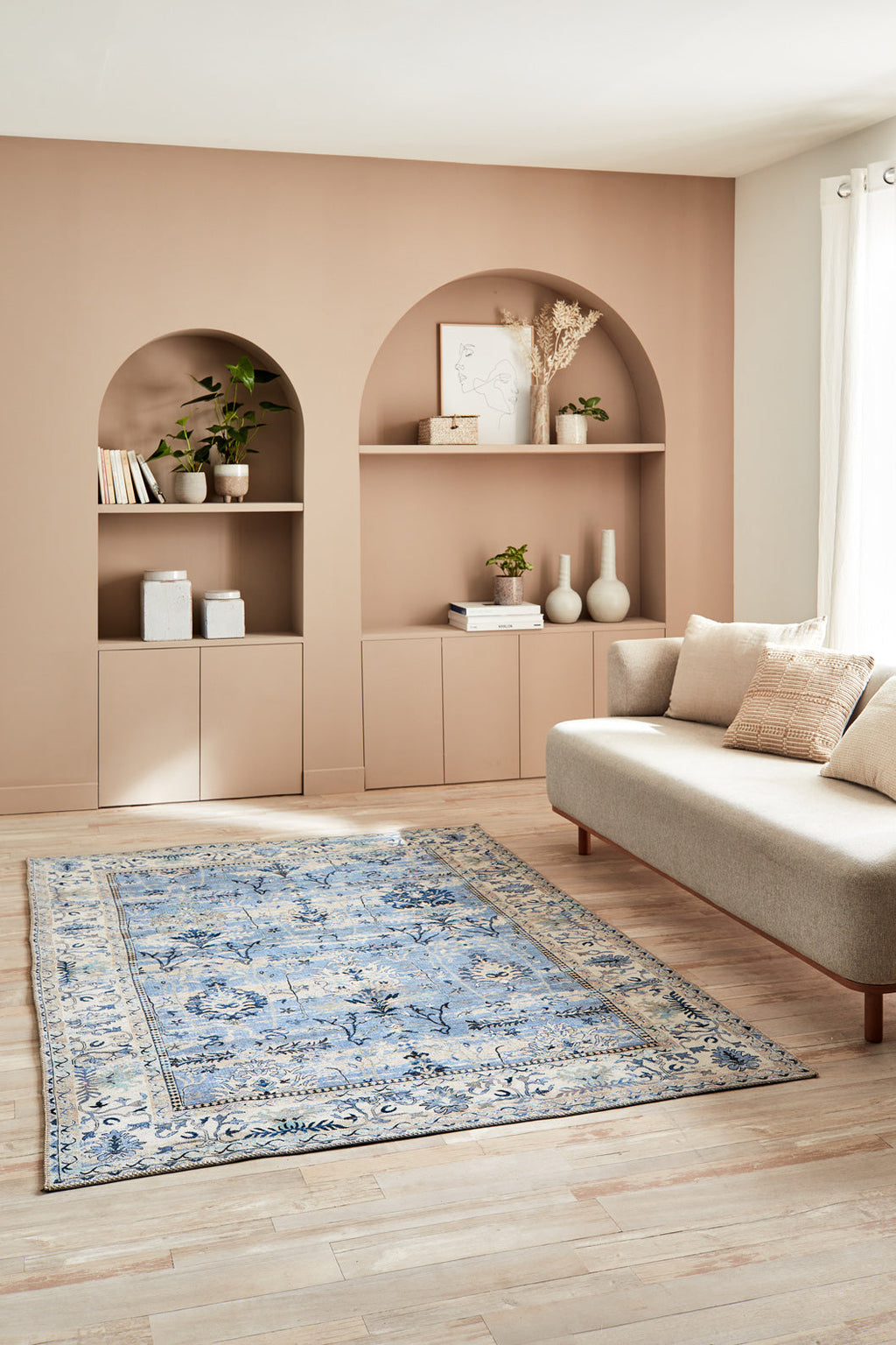 Blue washable rug Nazar rugs