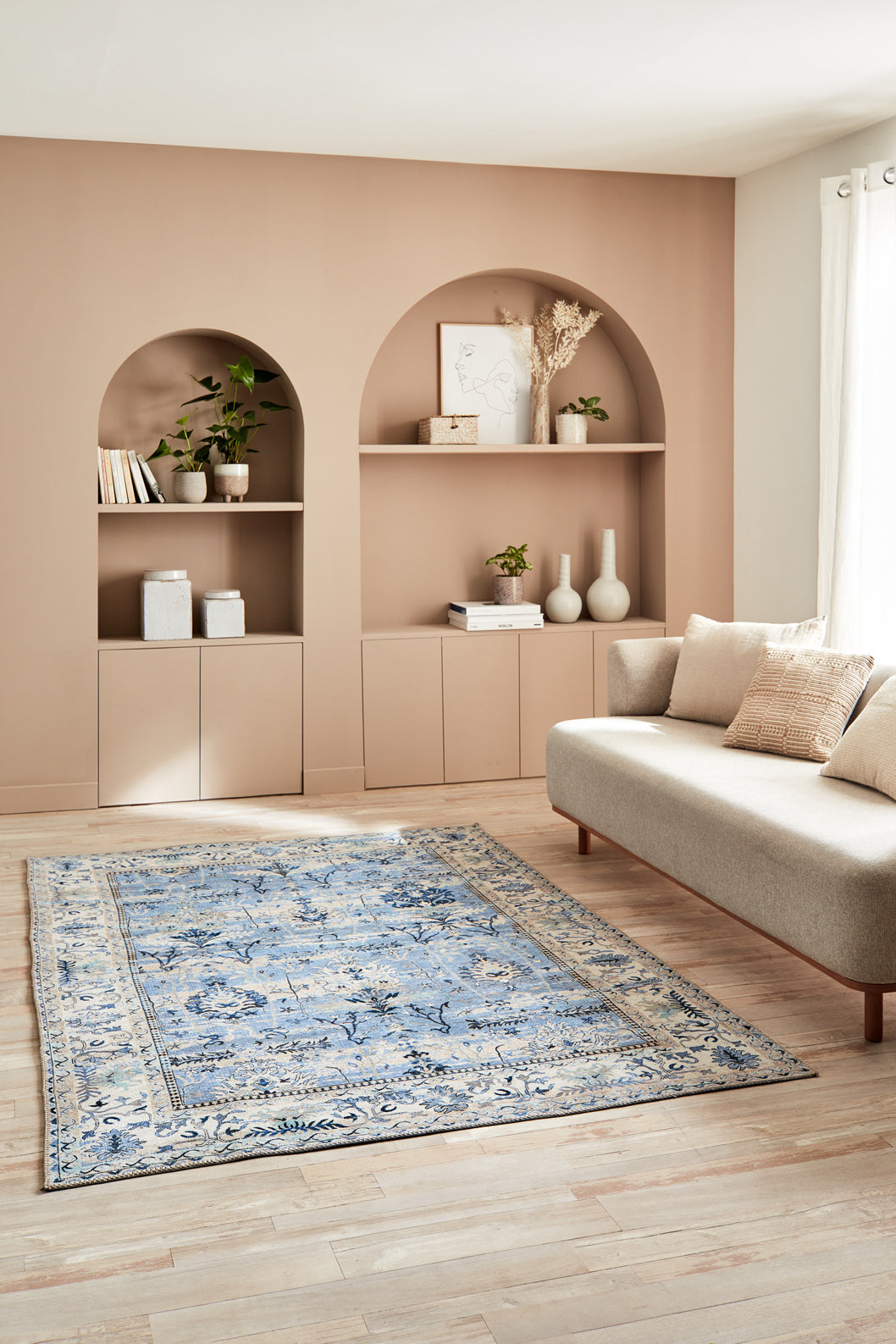 Blue washable rug Nazar rugs