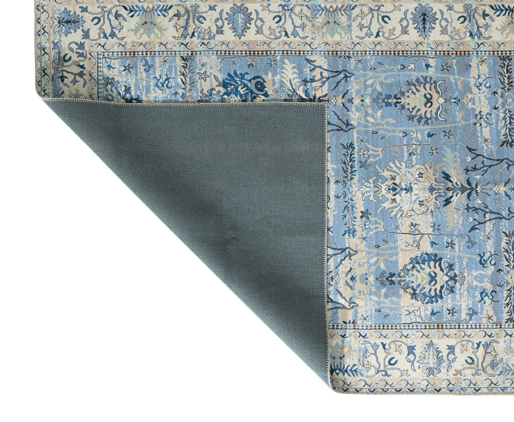 Blue washable rug Nazar rugs