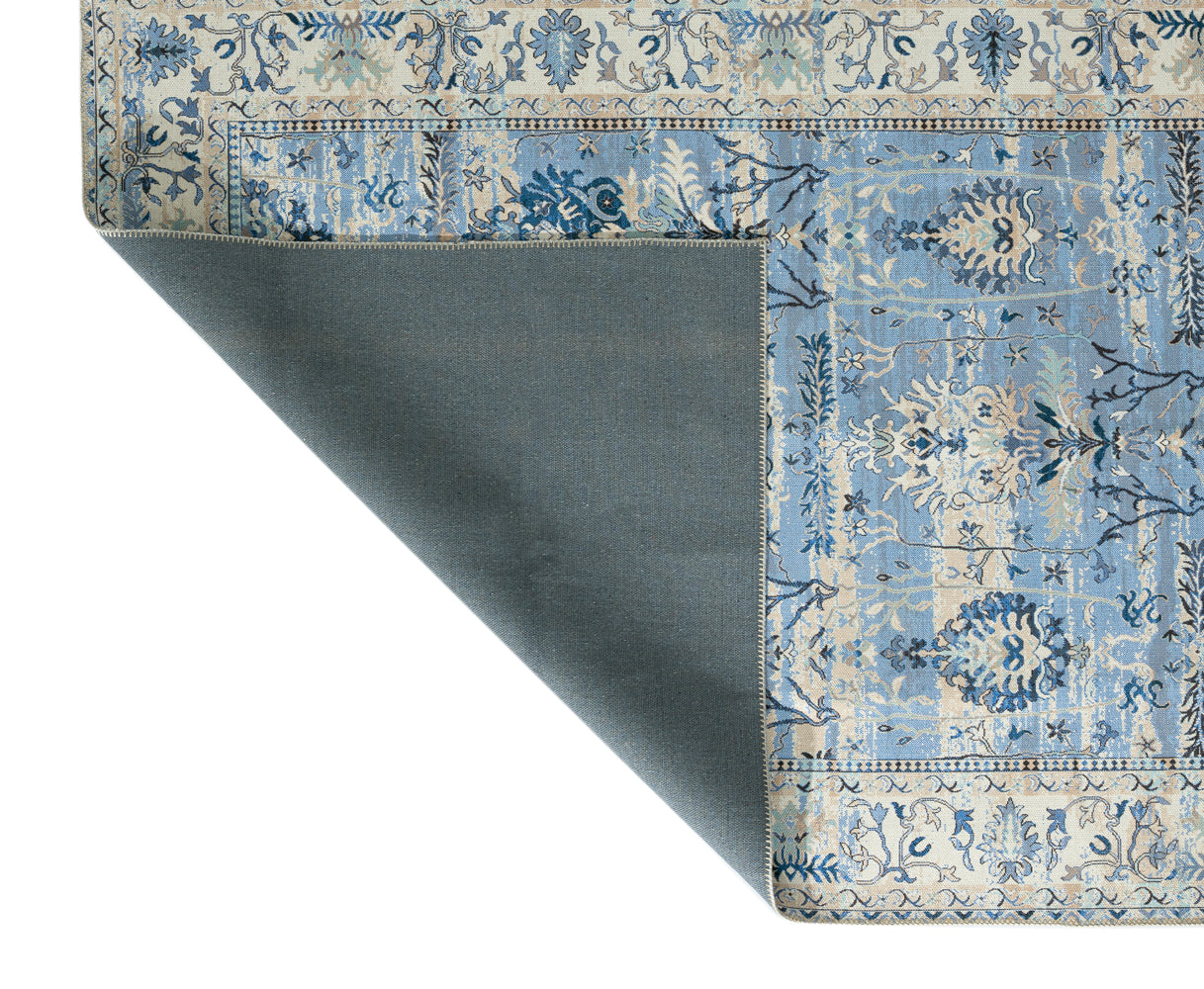 Blue washable rug Nazar rugs