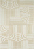 Alfombra con motivos en relieve color crema de Nazar rugs
