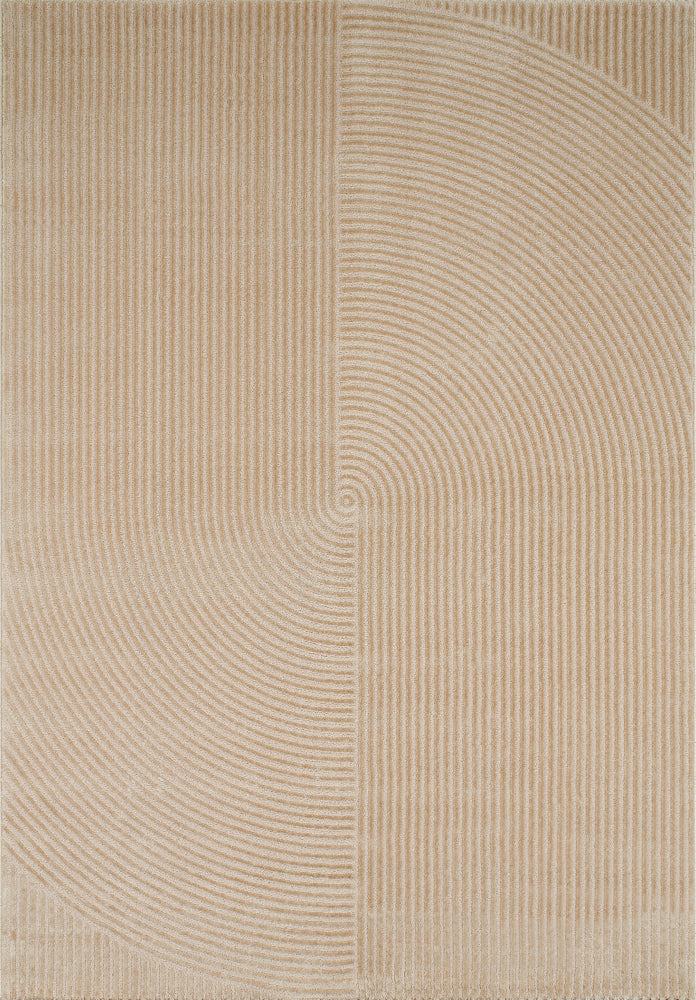 Geometric pattern rug with raised pile beige Nazar rugs