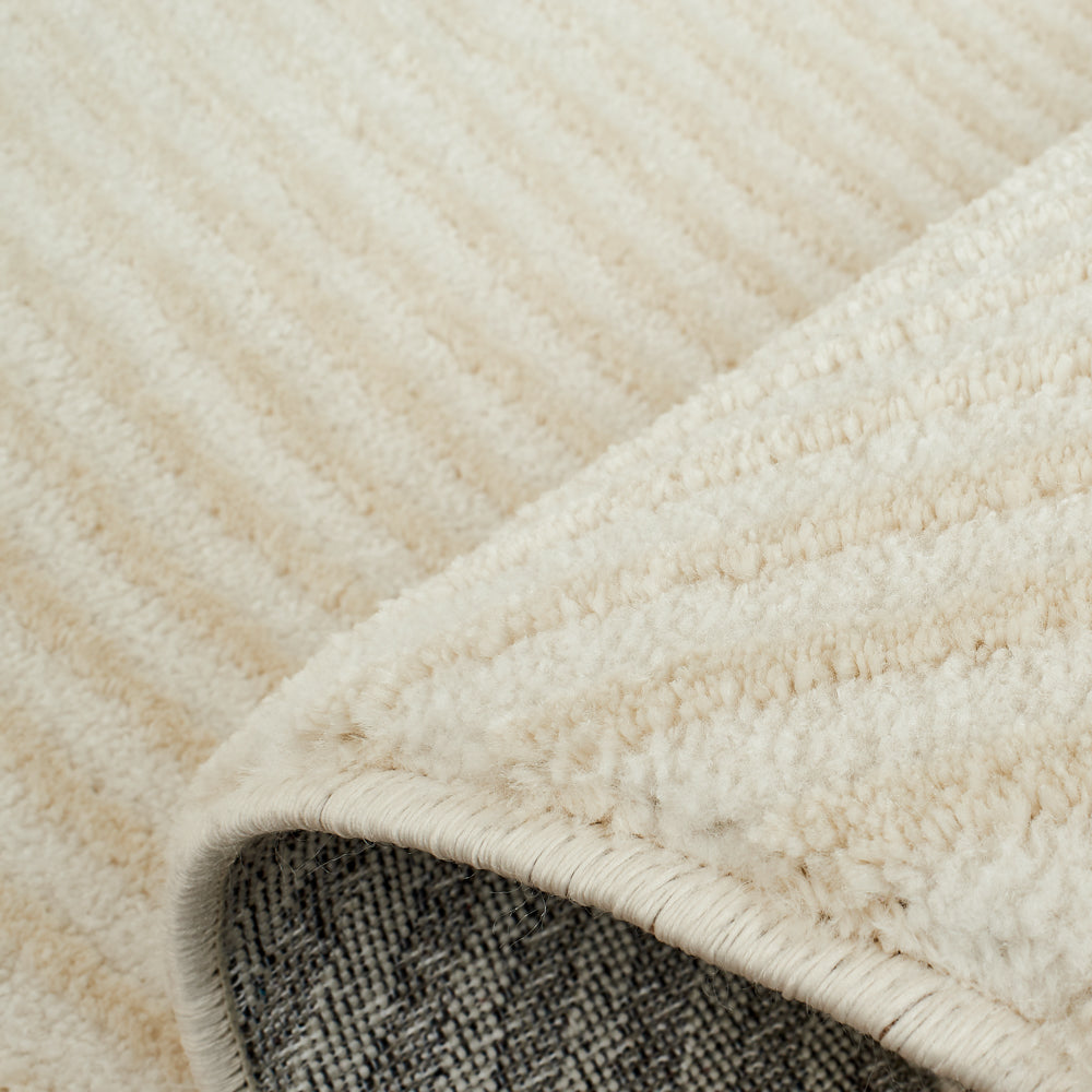 Alfombra pelo relieve geométrico crema Nazar rugs