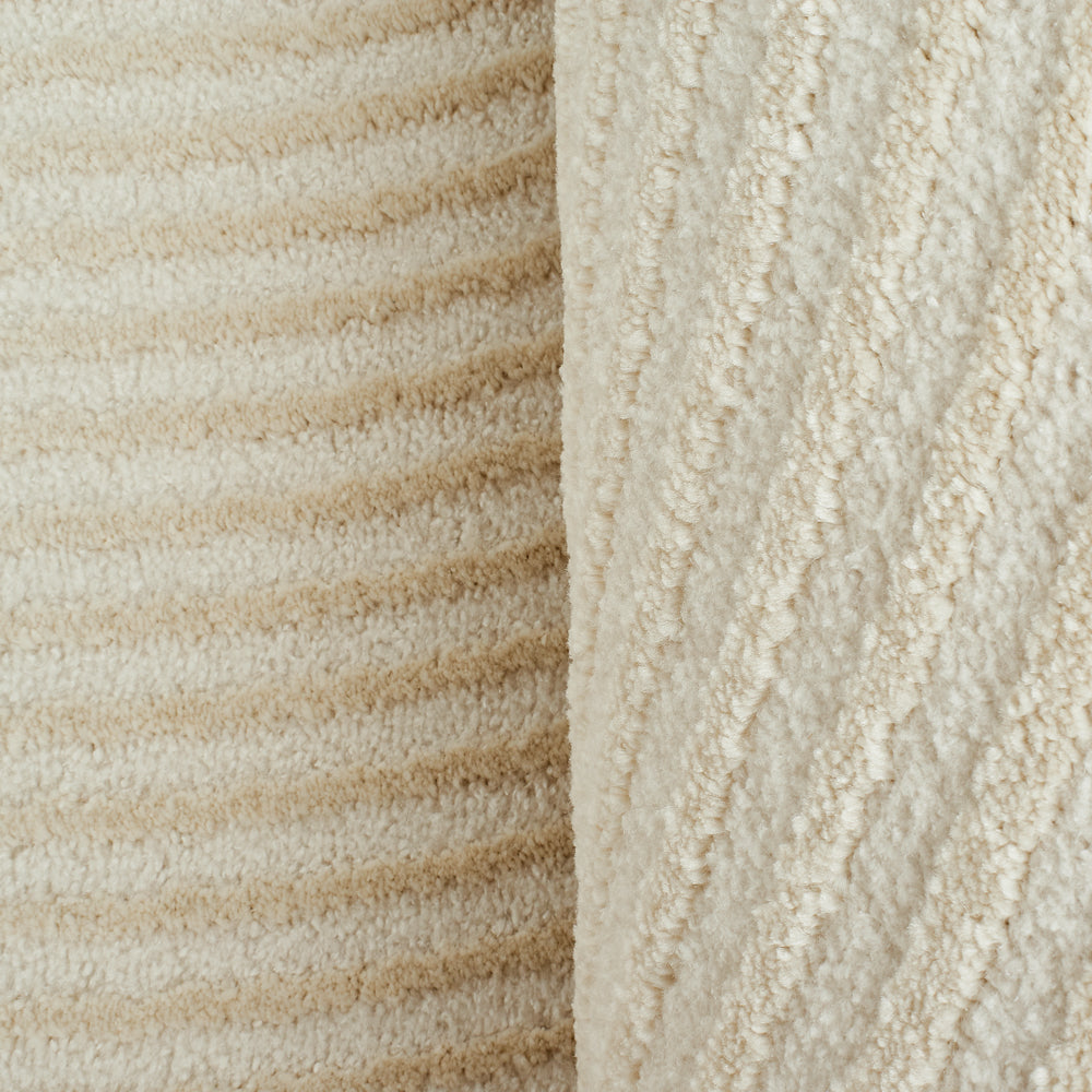 Alfombra pelo relieve geométrico crema Nazar rugs