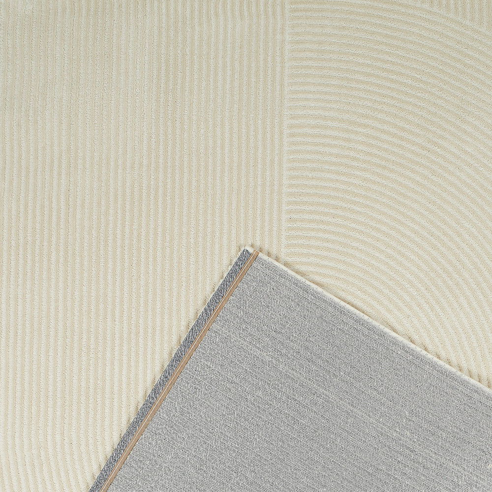 Alfombra pelo relieve geométrico crema Nazar rugs