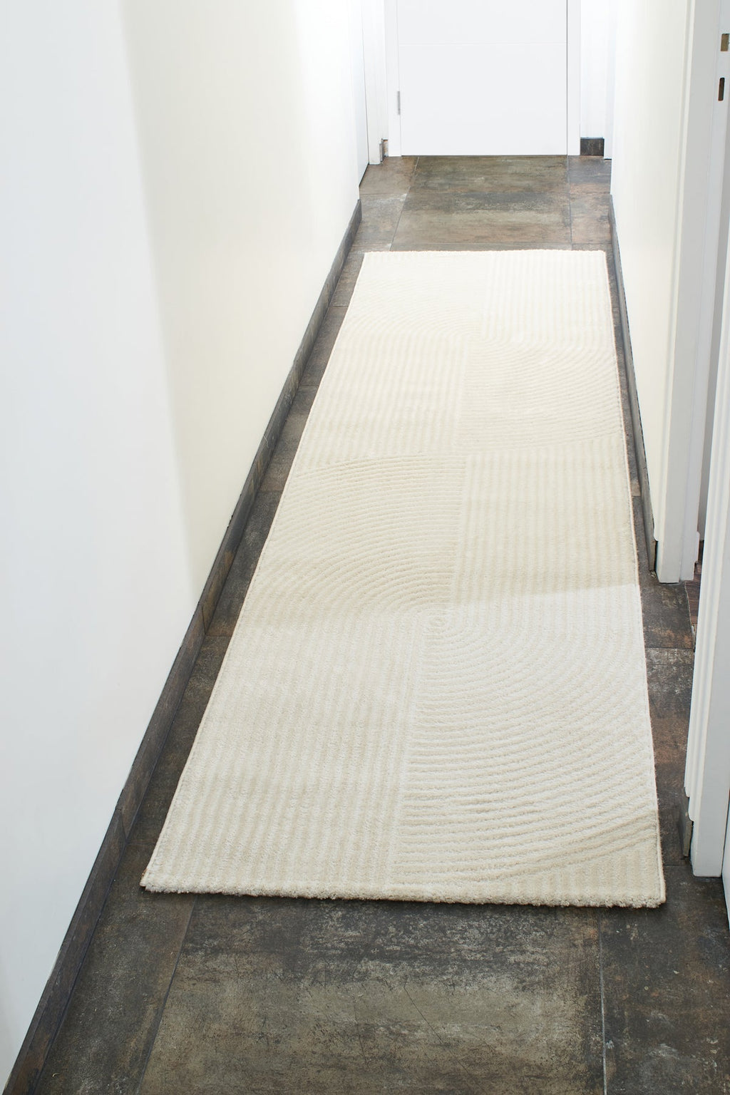Alfombra pelo relieve geométrico crema Nazar rugs