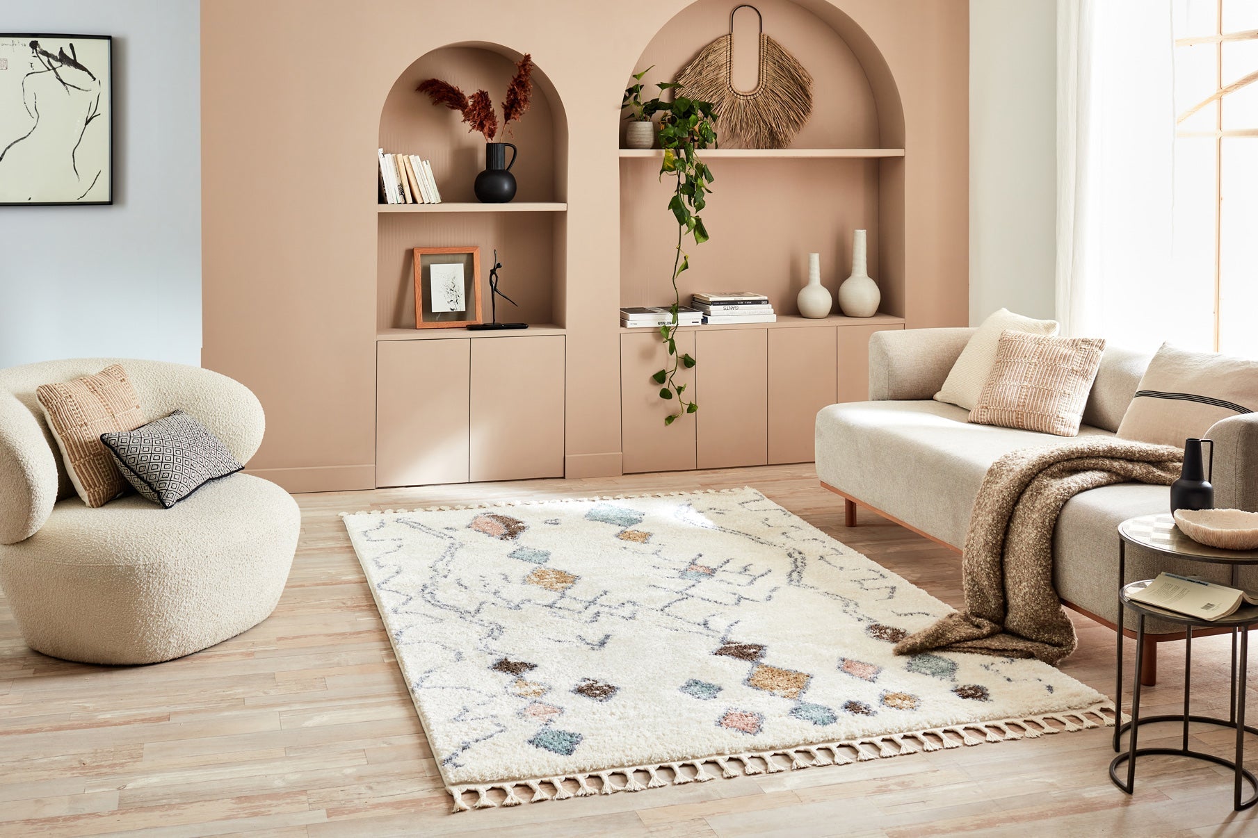 Delya - Tapis D'Intérieur - Polypropylène - Creme
