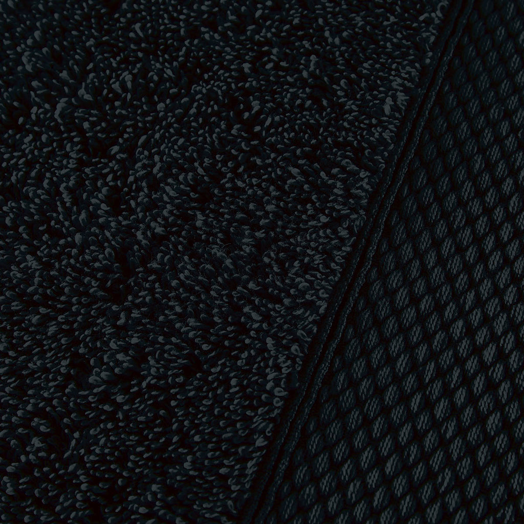 Rizo Liso - Alfombra de Baño - Negro