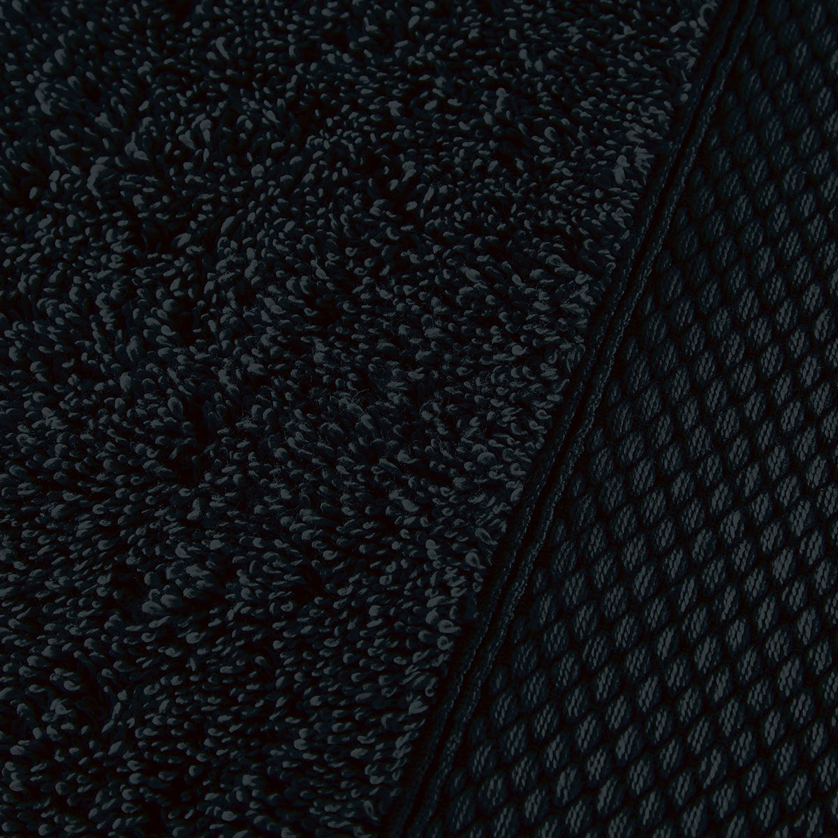 Rizo Liso - Alfombra de Baño - Negro