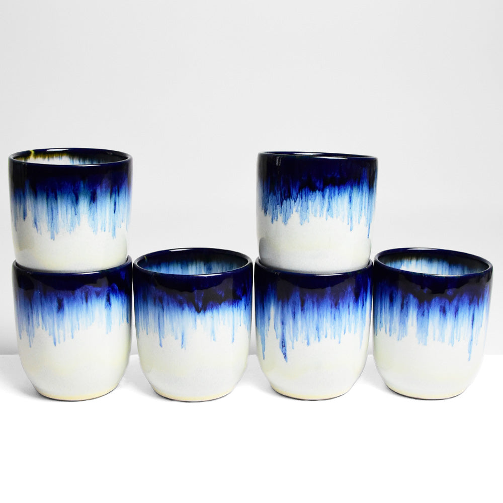 Set Of 4 Medium Cups - Royal Blue
