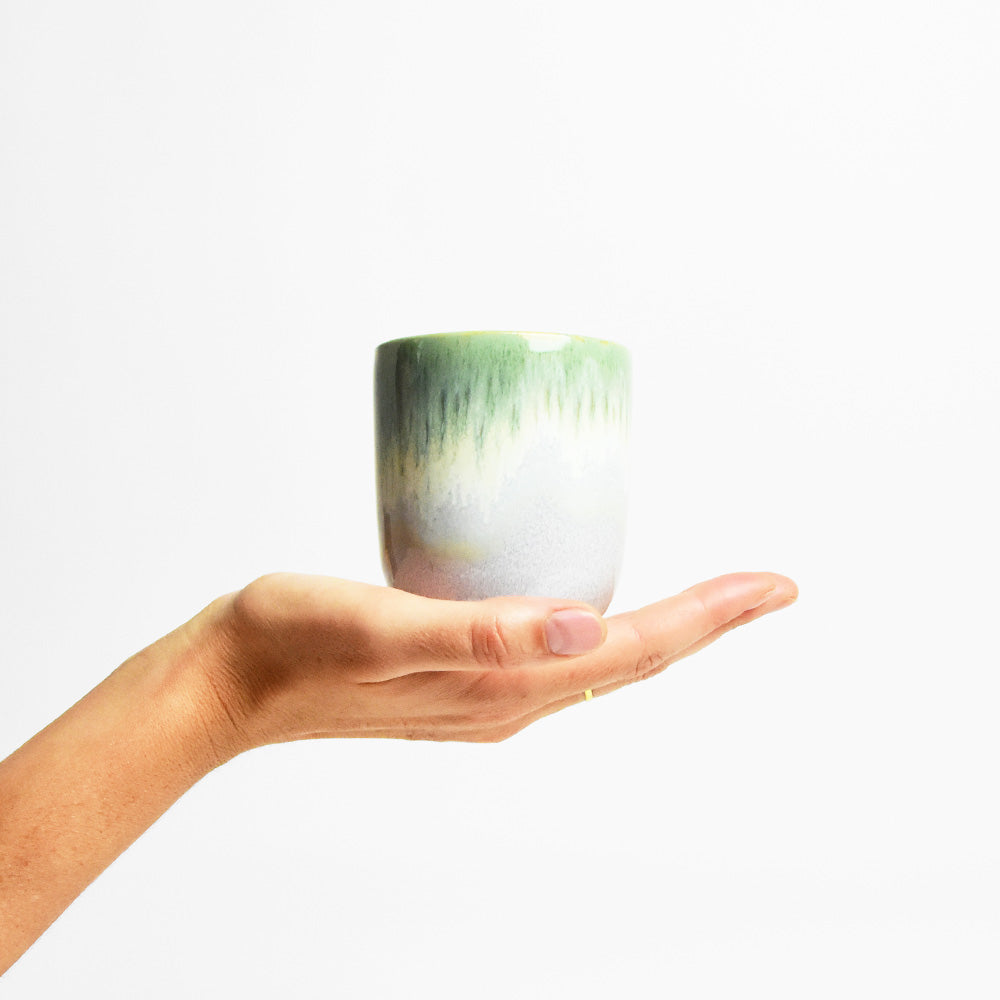 Juego de 4 tazas medianas - Verde brillante