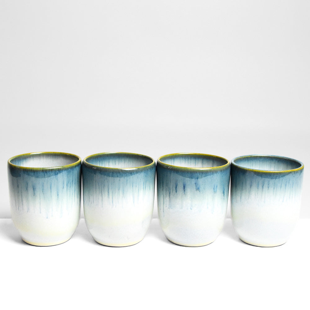 Set Of 4 Medium Cups - Sea Green