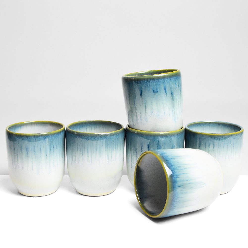 Set Of 4 Medium Cups - Sea Green