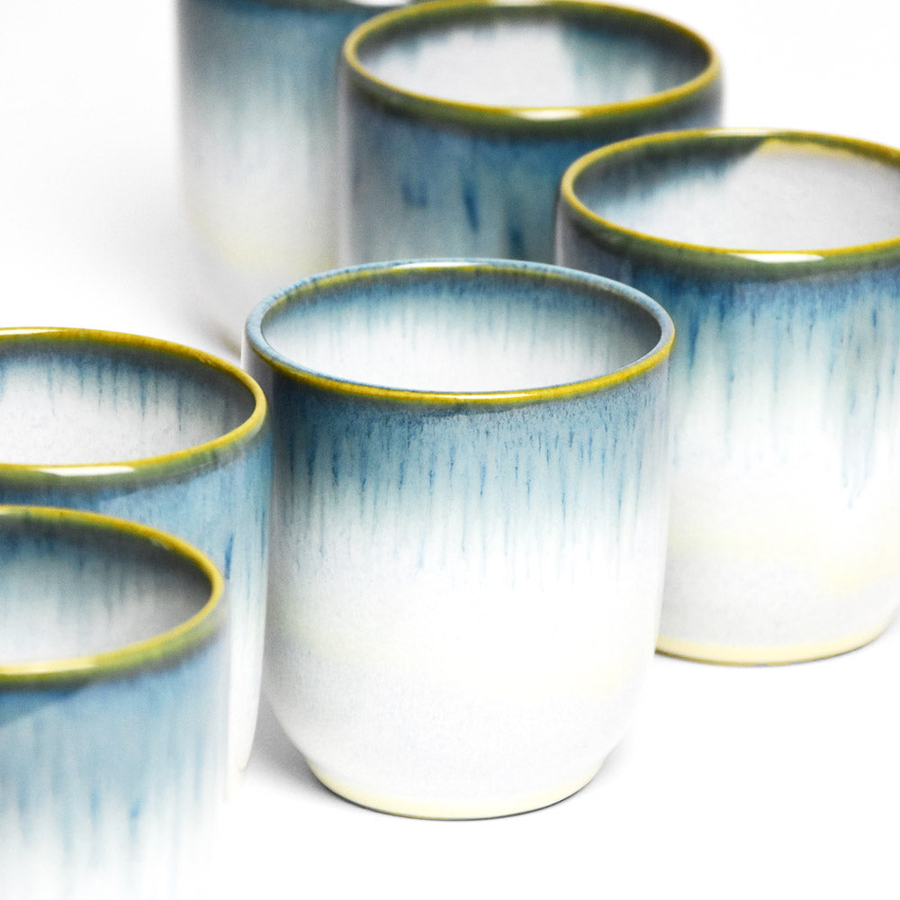 Set Of 4 Medium Cups - Sea Green
