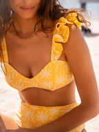 Bandeau avec Volants Coco-toi Jaune