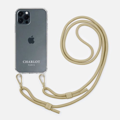 Clear Shell + Cord - Taupe