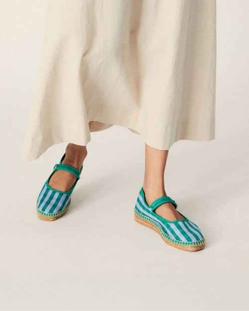 Peonia Cuadros Verdes Espadrilles