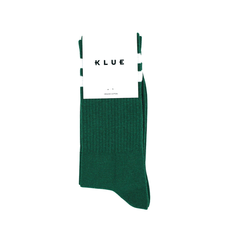 Chaussettes De Tennis En Coton Biologique - Vert Et Blanc
