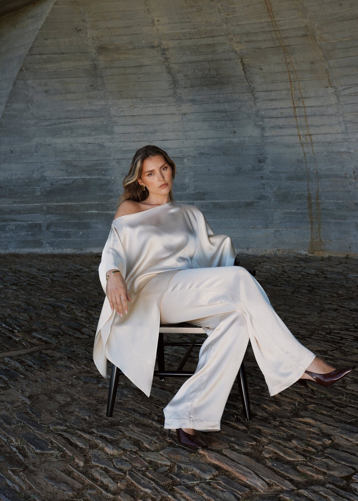 Top Giulia de satén - Champán