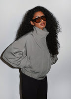 Bomber Arctic High Neck Oversized - Sage Green