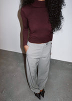 Pull 2Nd Skin Knitted Mid-Neck - Bordeaux