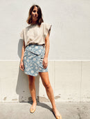 The Poppie Skirt - Blue Embroidery