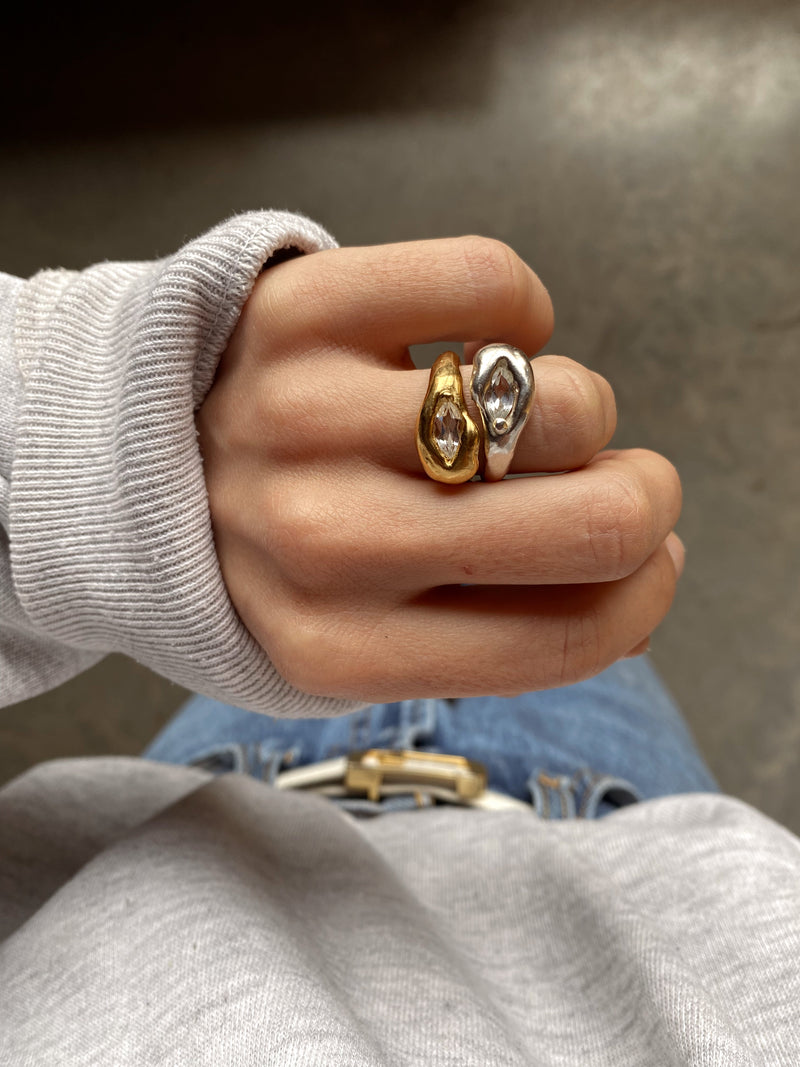 Bague Self-Creation Topaze Blanche