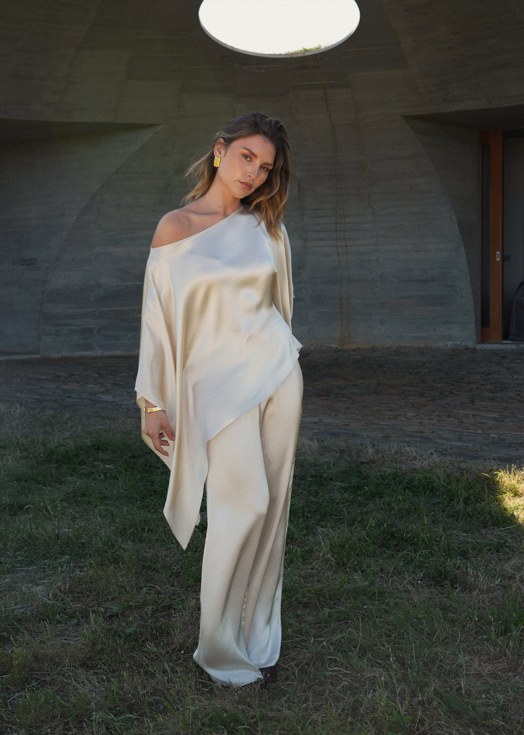 Top Giulia de satén - Champán