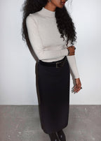 Maglione 2Nd Skin Knitted Mid-Neck - Beige