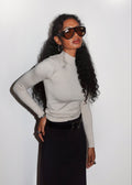 Maglione 2Nd Skin Knitted Mid-Neck - Beige