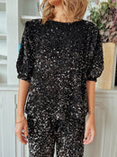 Le Top Lison - Black Sequin