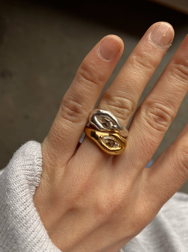 Bague Self-Creation Topaze Blanche