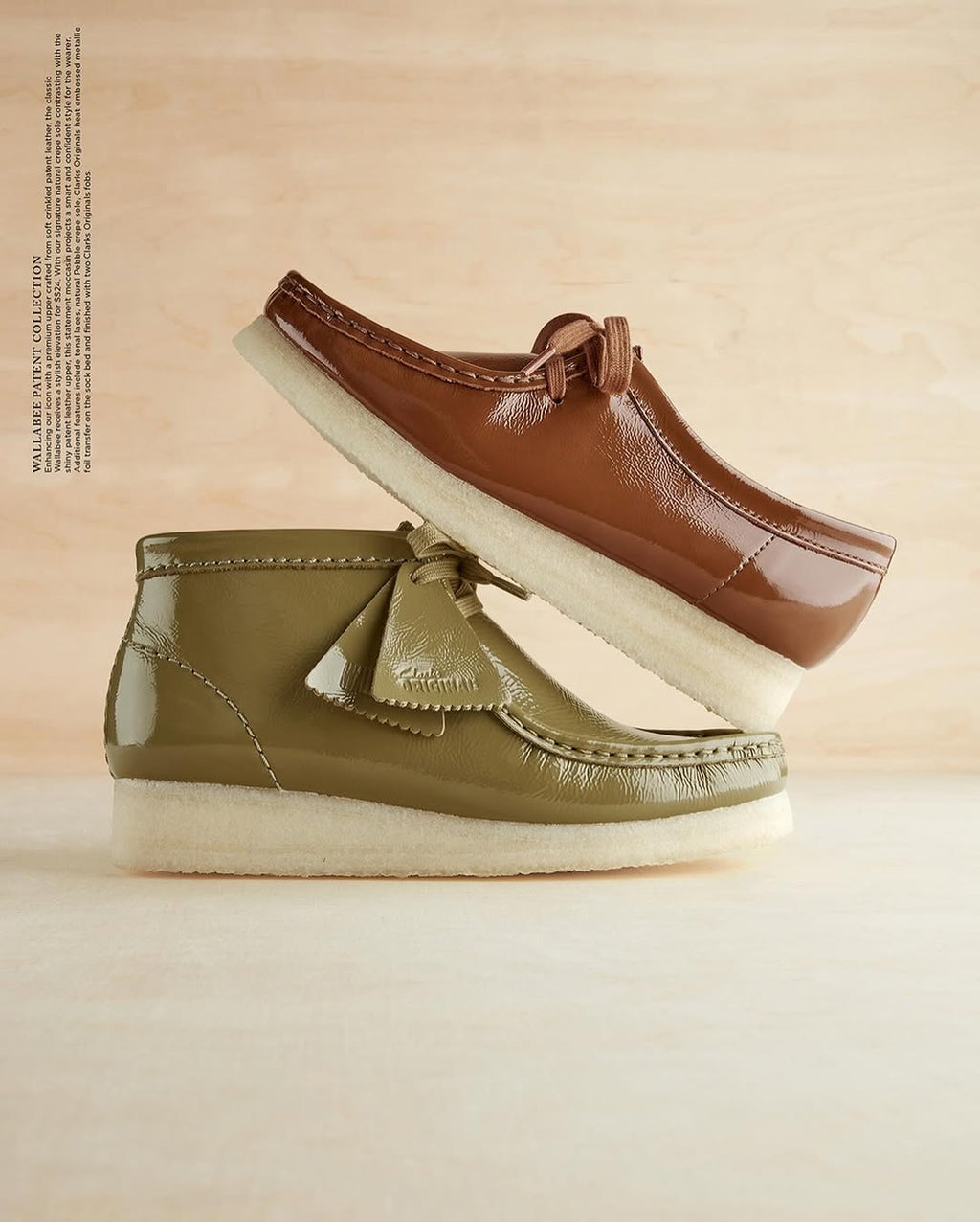 Wallabee - Dusk Brown Patent - Mujer