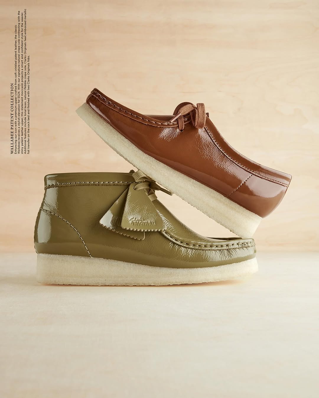 Wallabee - Dusk Brown Patent - Mujer
