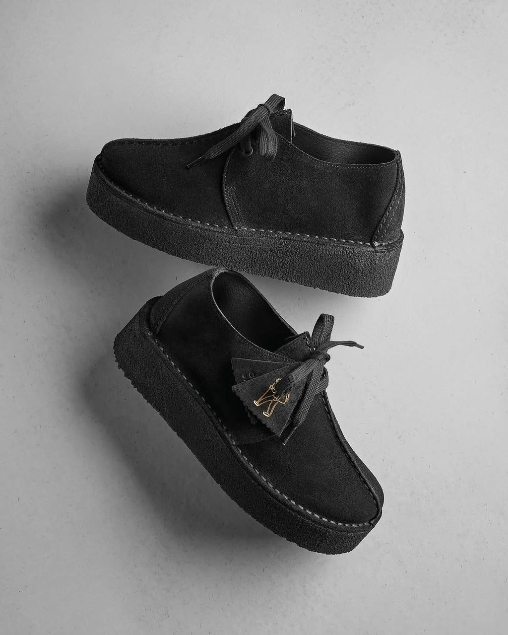 Trek Wedge - Black Suede - Women