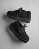 Trek Wedge - Black Suede - Women's