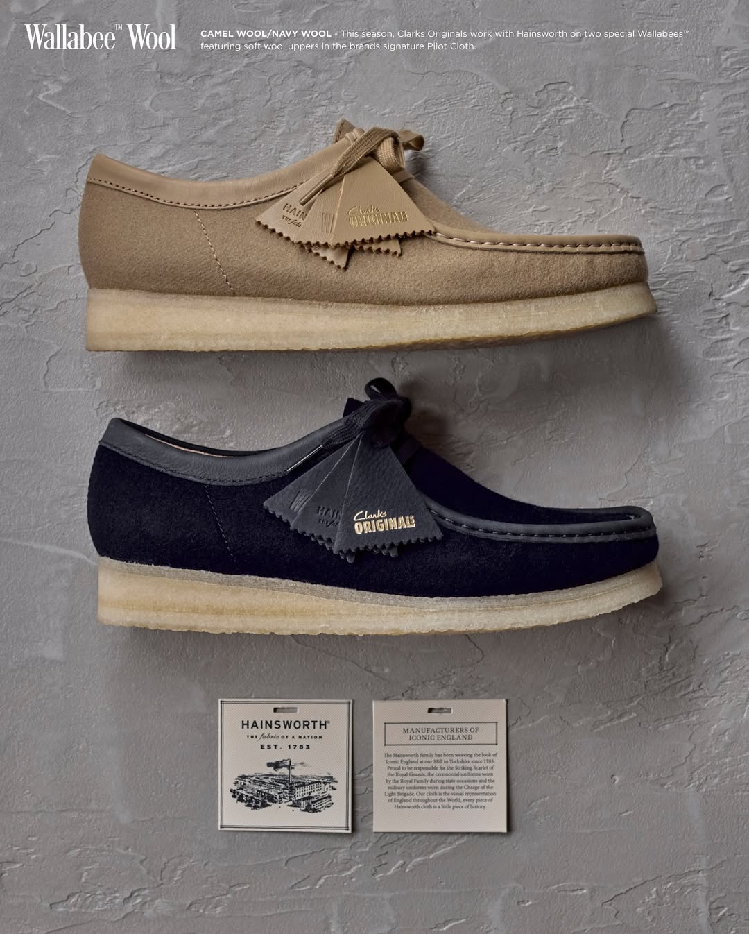 Wallabee - Camel Wool - Hombre