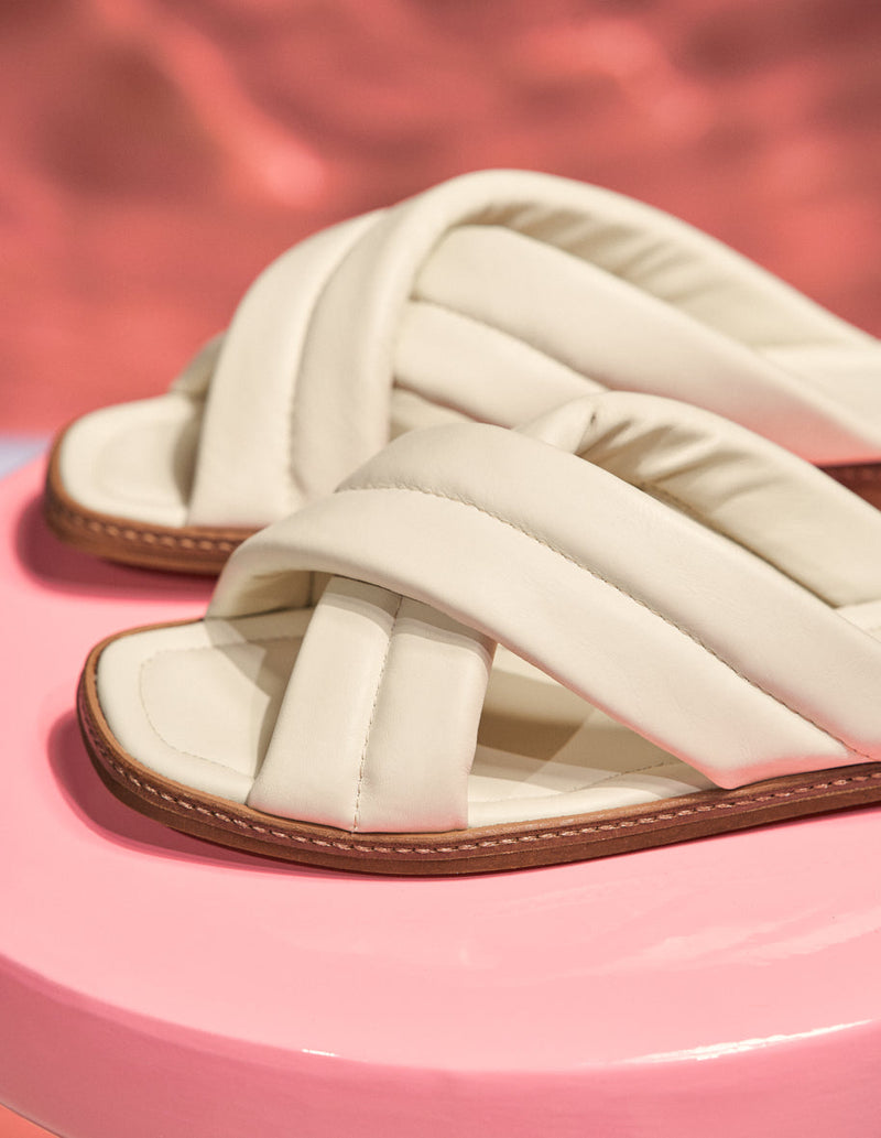 sandals Théa Plates - Ecru Leather