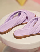 sandals Plates Théa - Lilac leather
