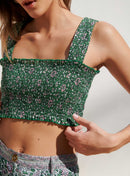 TOP FLEURI BRETELLES TIKKA PETITE MENDIGOTE