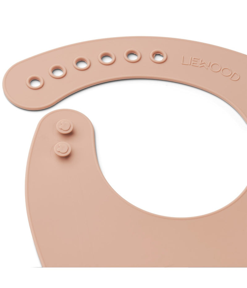 Liewood - Lot De 2 Bavoirs En Silicone Tilda - Chat Rose